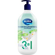 Гель для душа Aura Family, увлажняющий коктейль, 1 л
