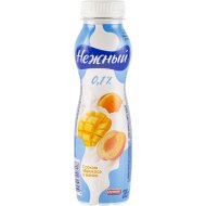 Йогуртный напиток «Нежный» с соком абрикоса и манго, 0.1%, 285 г
