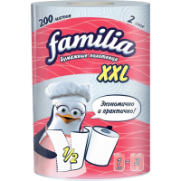 

Полотенце бум."FAMILIA XXL"(бел,2сл)1шт