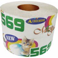 Туалетная бумага «Exclusive» Мягкое удовольствие, с втулкой, однослойная