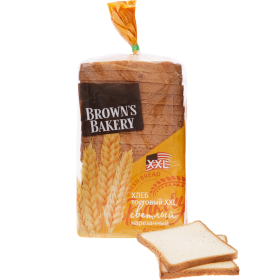 Хлеб то­сто­вый «Brown's Bakery» XXL, на­ре­зан­ный, 500 г.