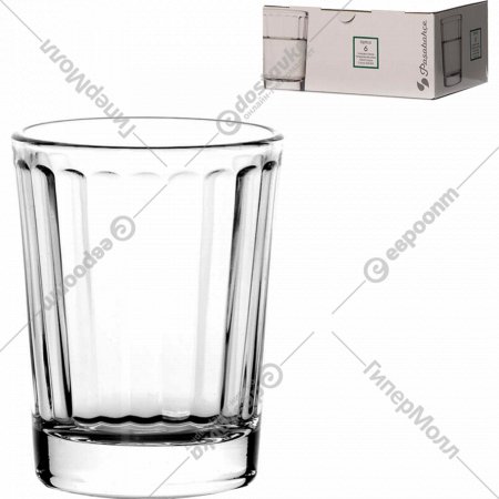 Набор стаканов «Pasabahce» Оптика, 60 мл, 6 шт