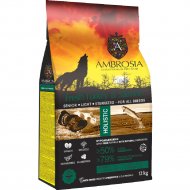 Корм для собак «Ambrosia» Grain Free, для пожилых с избыточным весом, индейка/лосось, 12 кг