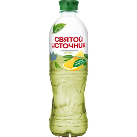 Чайный напиток Святой Источник негазированный, зеленый чай, лимон, 0.5 л