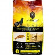 Корм для собак «Ambrosia» Grain Free, для мелких пород, лосось/курица, 6 кг