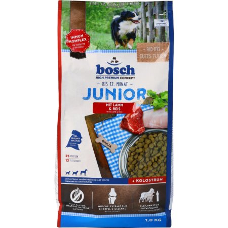 Корм для щенков Bosch Юниор ягненок с рисом, 1 кг