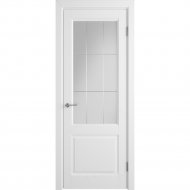 Дверь «Colorit» К1 ДО Белая эмаль/Матовое решетка, 200х60 см