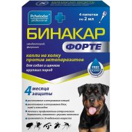 Капли на холку для собак «Pchelodar» Бинакар Форте, для крупных пород, 4х2 мл