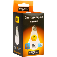

Светодиод.лампа"PROLED(A60-7W/4000K/E27)