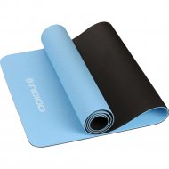 Коврик для йоги и фитнеса «Indigo» TPE IN106, голубой/черный