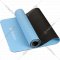 Коврик для йоги и фитнеса «Indigo» TPE IN106, голубой/черный