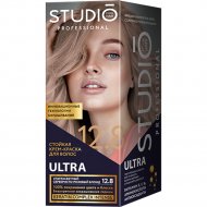 Крем-краска для волос «Studio Professional» Ultra, блонд серебристо-розовый, тон 12.8, 115 мл