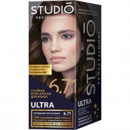 Крем-краска для волос «Studio Professional» Ultra, холодный коричневый, тон 6.71, 115 мл