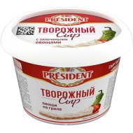 Сыр творожный President с овощами гриль, 54%, 140 г