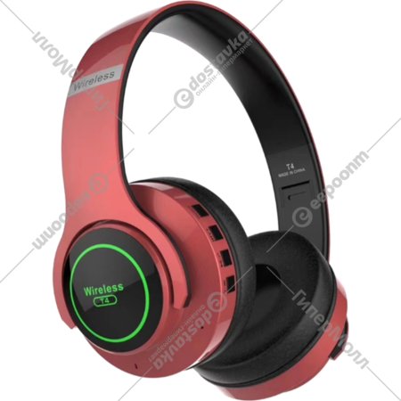 Наушники «Luminous» Wireless Headset T4, красный