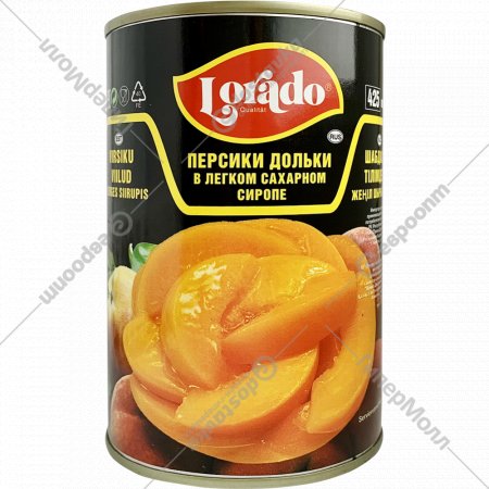 Персики консервированные «Lorado» дольки в сиропе, 425 г