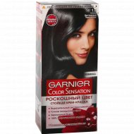 Крем-краска для волос «Garnier» Color Sensation, тон 1.0, драгоценный черный