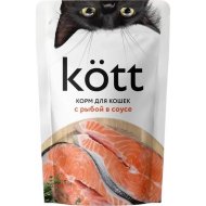 Корм для кошек «Kott» с рыбой в соусе, 28х75 г