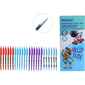 Ручка ша­ри­ко­вая «Mazari» Hello Dude M-7685-70 Boy, синий