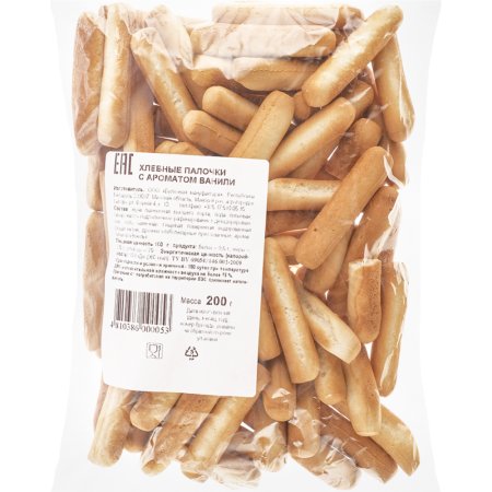 Хлебные палочки, с ароматом ванили, 200 г