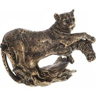 Фигурка декоративная «Леопард» бронза, 18х12х22 см