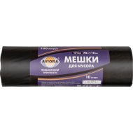 Мешки для мусора «Aviora» 106-002, 40 мкм, черный, 70х110 см, 10х120 л