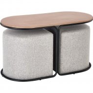 Мебельный комплект «Halmar» Pampa, V-CH-PAMPA-LAW, орех/черный, серый