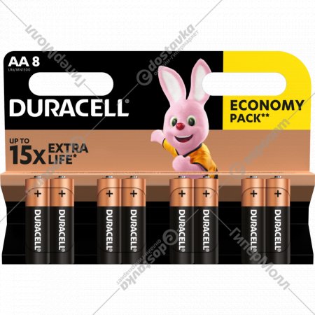 Комплект батареек «Duracell» Basic, MN1500, АА, 8 шт
