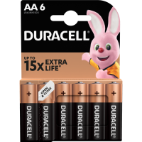 

Батарейки АА "DURACELL"(1.5V LR6 6шт)