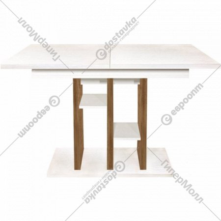 Стол «ЭлиГард» Best, белый структурный/дуб канзас, 1180х(1570)х800х760 мм