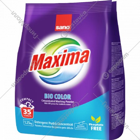 Стиральный порошок «Sano» Maxima Bio Color, 1.25 кг.