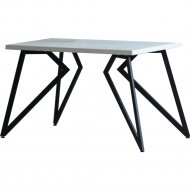 Обеденный стол «Millwood» Женева, ЛДСП дуб белый крафт/черный, 120х70х75 см