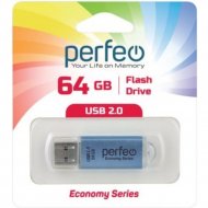 USB-накопитель «Perfeo» 64GB E01 Economy Series, PF-E01N064ES, blue