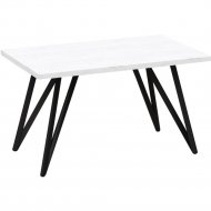 Обеденный стол «Millwood» Женева 18 мм, ЛДСП дуб белый крафт/черный, 120х70х75 см