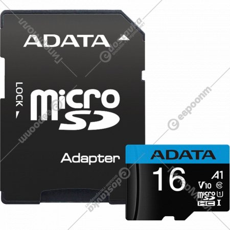 Карта памяти «A-Data» microSDHC UHS-I Class10 16GB, AUSDH16GUICL10A1-RA1