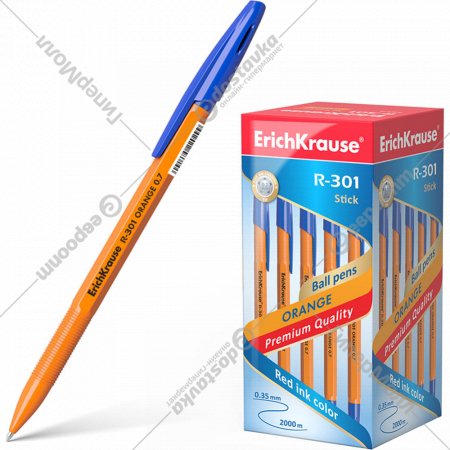 Ручка шариковая «Erich Krause» R-301 Orange Stick, 43194, Синий