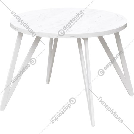 Обеденный стол «Millwood» Женева, ЛДСП белый/белый, 100х100х75 см