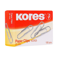 

Скрепки "KORES" (25мм,овальн,100шт)