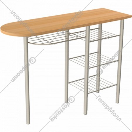 Барный стол «Sheffilton» SHT-T1, 884248, бук/алюминиевый металлик