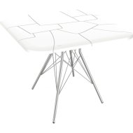 Стол «Sheffilton» SHT-TU2-1/TT30 83/83, 184312, белый/хром лак