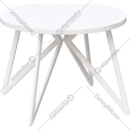 Обеденный стол «Millwood» Женева, ЛДСП белый/белый, 110х110х75 см