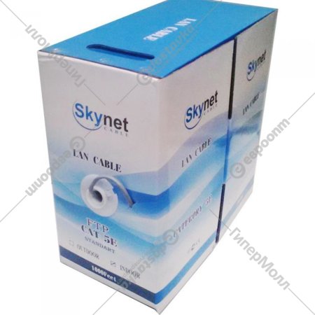 Сетевой кабель «Skynet» Premium FTP Indoor, Fluke Test, 305 м, серый