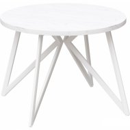 Обеденный стол «Millwood» Женева 18 мм, ЛДСП дуб белый крафт/белый, 120х120х75 см