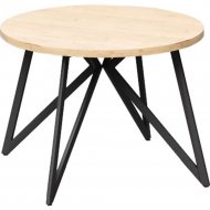 Обеденный стол «Millwood» Женева 18 мм, ЛДСП дуб золотой крафт/черный, 120х120х75 см