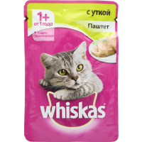 

Корм "Whiskas" (паштет с уткой) 85г