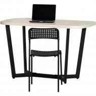 Обеденный стол «Millwood» Мюнхен, ЛДСП сосна пасадена/черный, 160х80х75 см