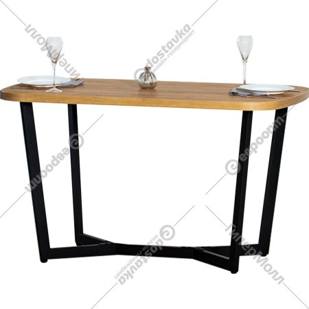 Обеденный стол «Millwood» Мюнхен, ЛДСП дуб золотой крафт/белый, 180х90х75 см