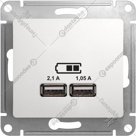 Розетка USB «Schneider Electric» Glossa, GSL000133