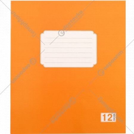 Тетрадь для записей «HanzKoger» крупная клетка, 12 листов, оранжевый
