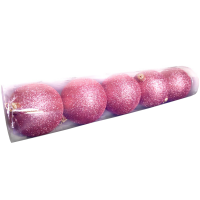 

Шар елочный (80 мм, розовый)